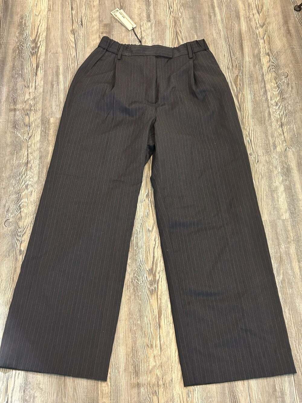 WE-AR4 Black Red Pinstripe Trouser Pants NWT